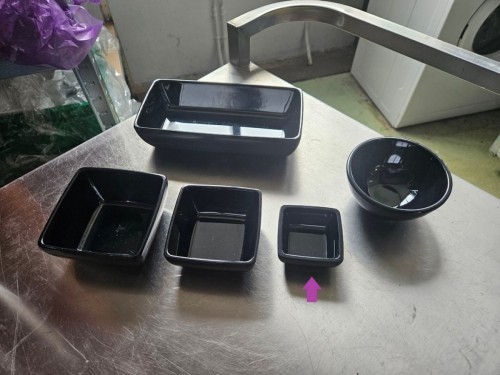 Schaaltje 6x6x3cm - Melanie zwart VK